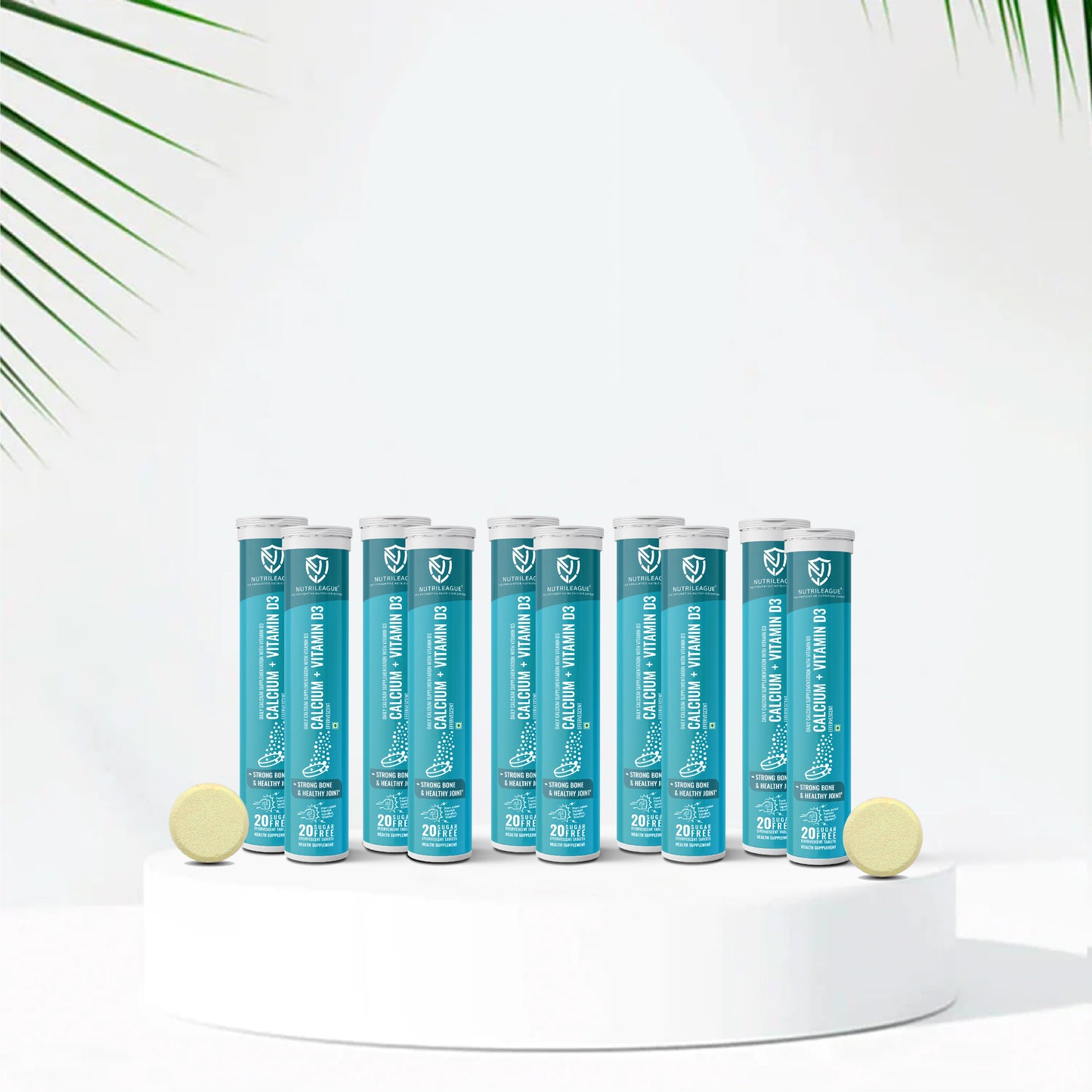 Calcium + Vitamin D3 Effervescent Tablet | Pack of 20 | Daily Essential for Strong Bone & Healthy Joints