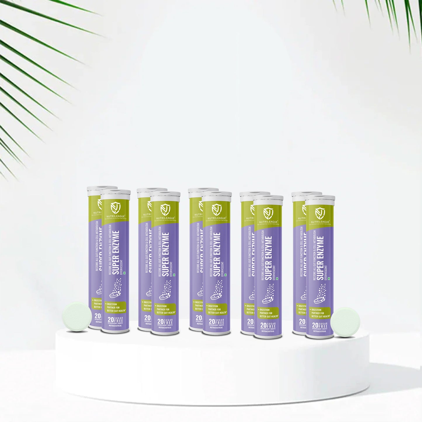 Super Enzyme Effervescent Tablet | Quick Relief in indigestion Nature inspired Formula | Alpha Galactosidase, Lipase, Protease, Lactase