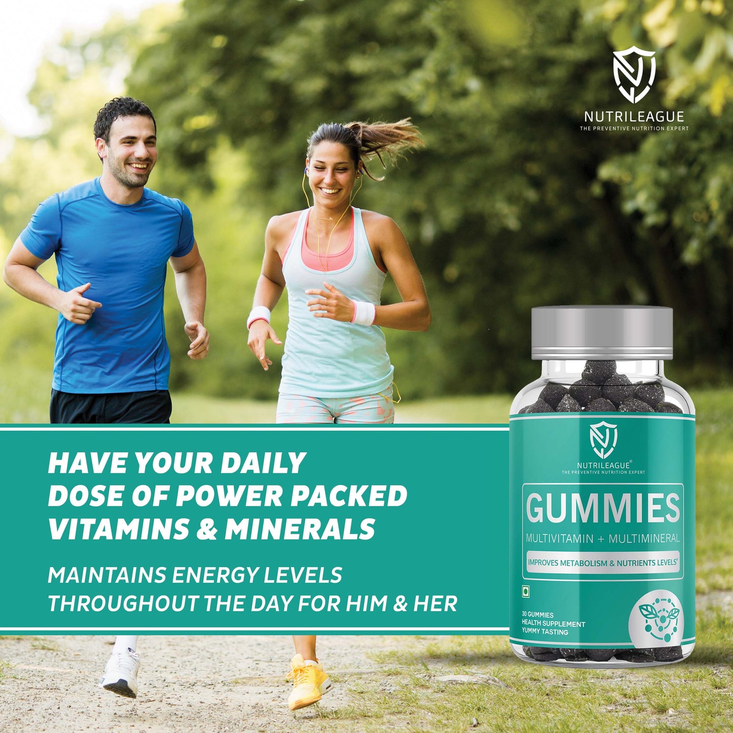 Multivitamin + Multimineral Gummies | 30 Gummies | Total Wellbeing : Improves Strength, Energy, Immunity & Overall Health