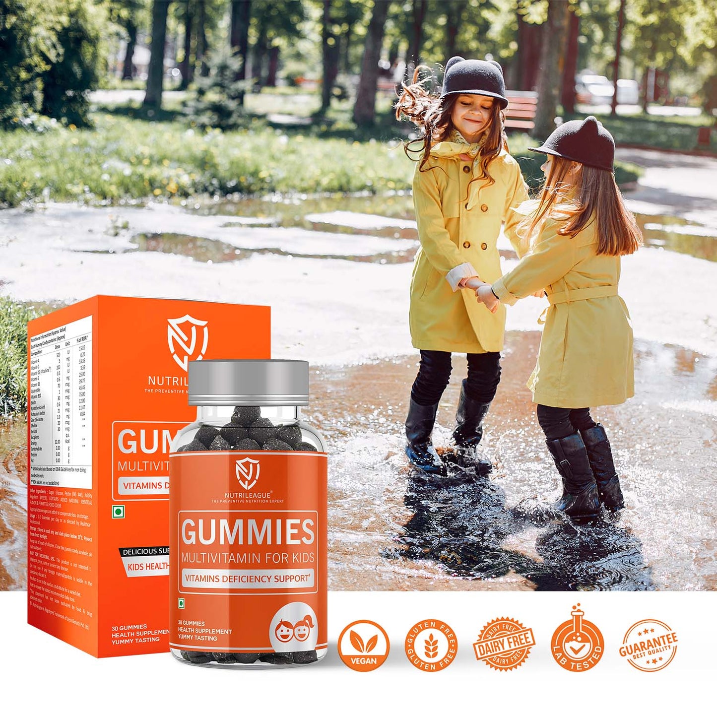 Multivitamin for Kids Gummies with Vitamin B complex, A, E & Minerals
