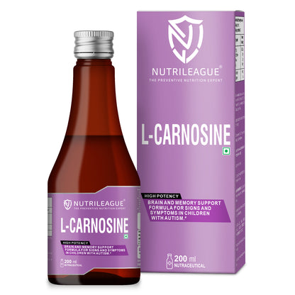 L- Carnosine Syrup | 200 ml | Brain & Memory Support | Autism Care | Supports in Learning Disabilities (Pack Of 1)