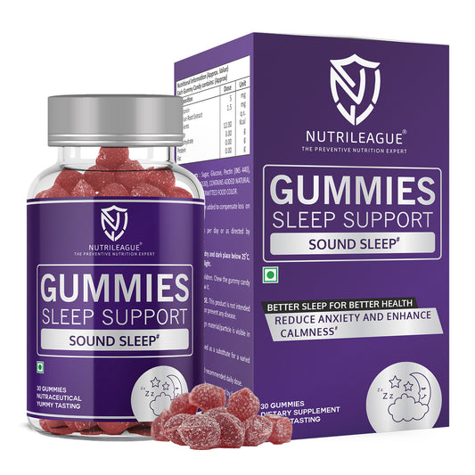 Sleep Support Gummies with Melatonin - 5 mg & Valerian Root Extract | Sleep Gummies for Men & Women