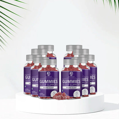 Sleep Support Gummies with Melatonin - 5 mg & Valerian Root Extract | Sleep Gummies for Men & Women