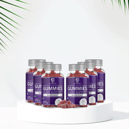 Sleep Support Gummies with Melatonin - 5 mg & Valerian Root Extract | Sleep Gummies for Men & Women